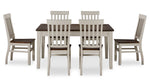 Caylie 7-Piece Dining Set - Ivory, Driftwood
