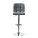 Brandt Bar Height Stool - Dark Grey, Chrome
