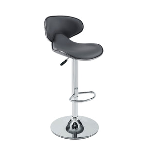 Beldon Bar Height Stool - Dark Grey, Chrome