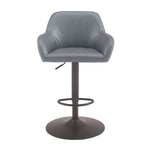 Brycen Bar Height Stool - Grey PU, Bronze