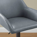 Brycen Bar Height Stool - Grey PU, Bronze