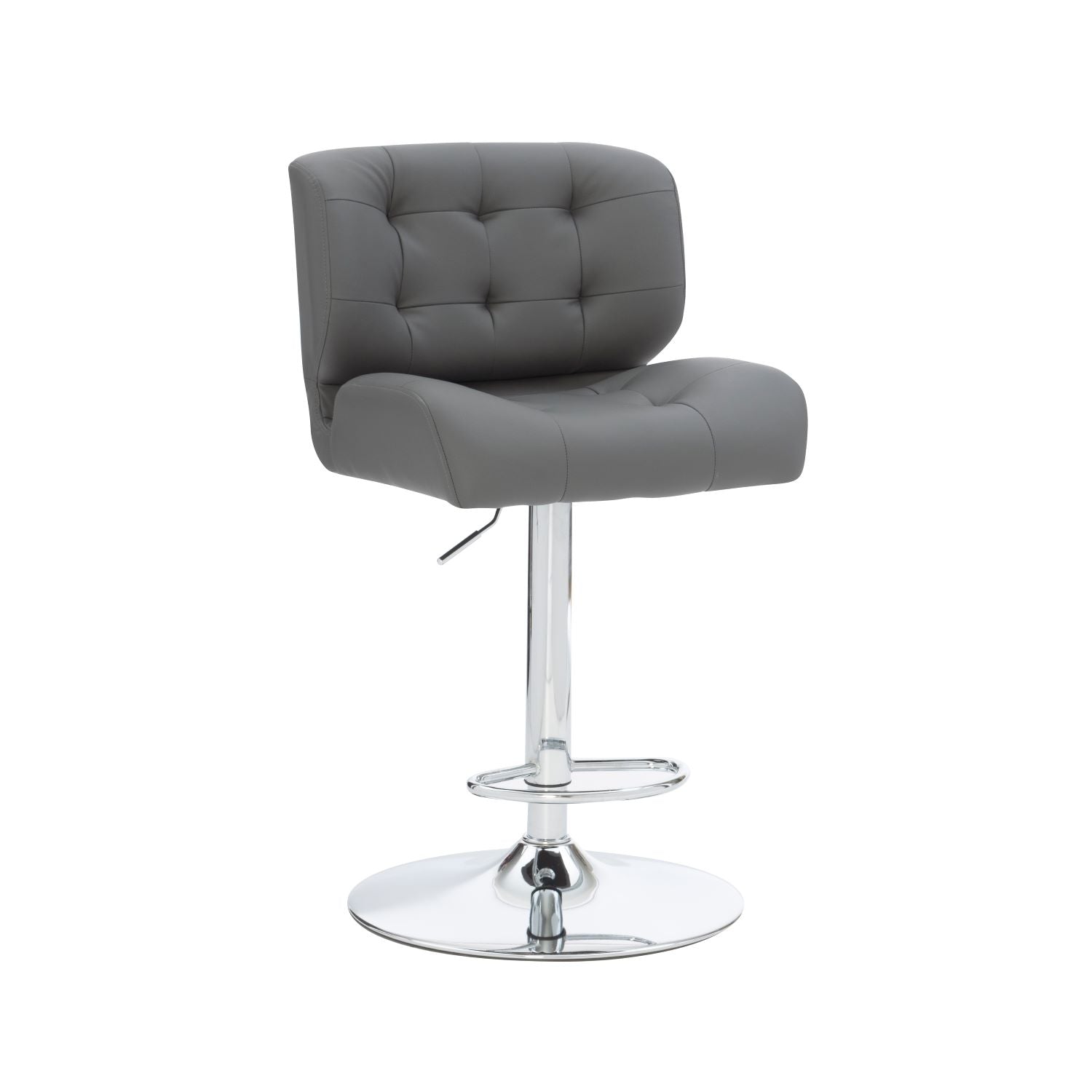 Bridger Bar Height Stool - Grey, Chrome