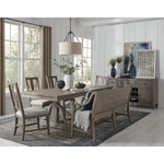 Paxton Place 6-Piece Extendable Dining Set With Bench With Back - Greyish Brown