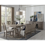 Paxton Place 6-Piece Dining Set With Bench With Back - Greyish Brown