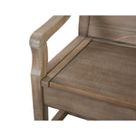 Paxton Place Bench With Back and Storage - Grayish Brown