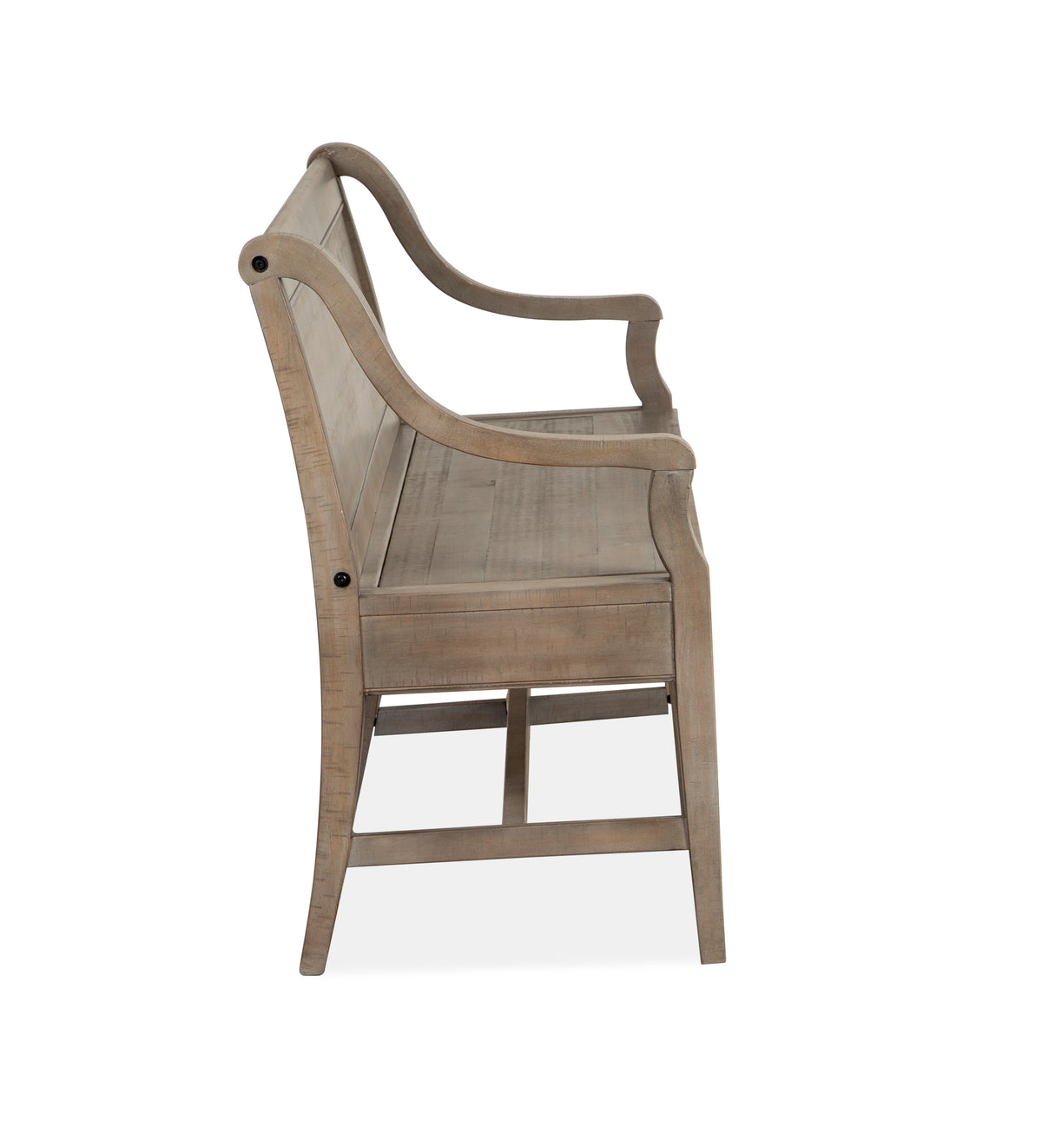 Paxton Place Bench With Back and Storage Greyish Brown Leon's