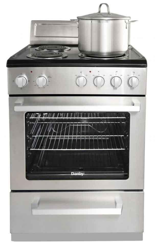 Danby Black and Stainless Coil Range 24" - DERM240BSSC