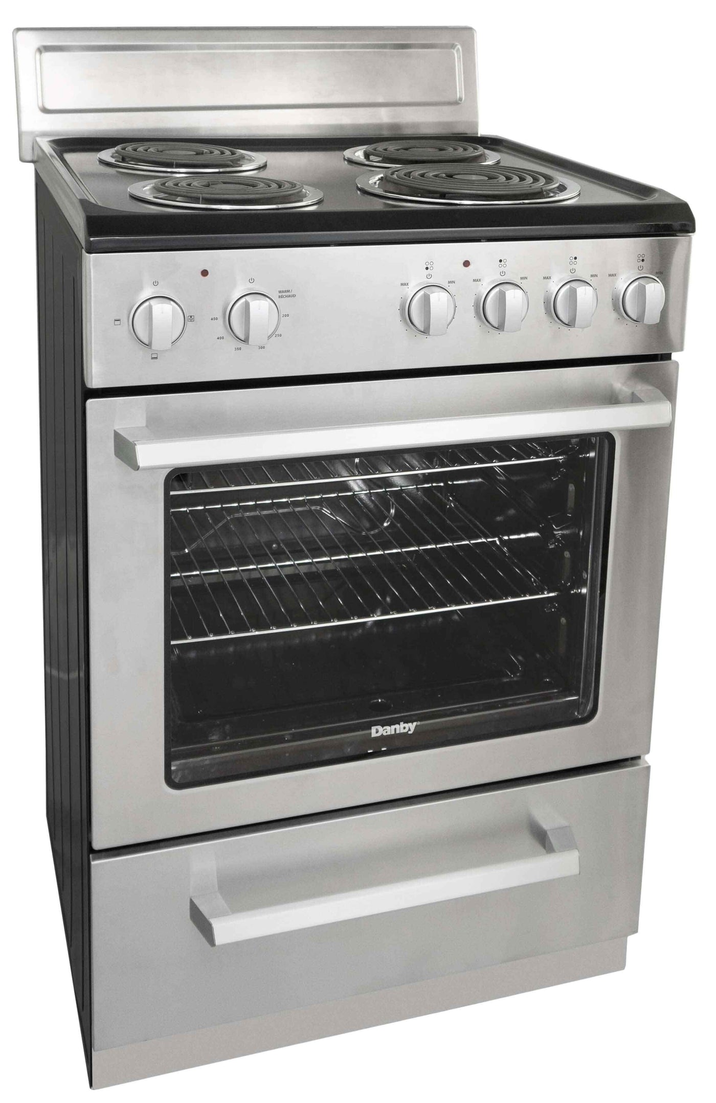 Danby Black and Stainless Coil Range 24" - DERM240BSSC