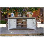 Pueblo 80" TV Stand - Weathered White