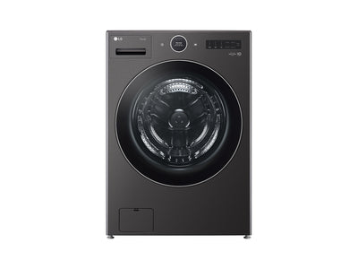 LG Black Steel 5.8 cu. ft. Front Load Washer with AI DD™ 2.0 and LCD Knob - WM6700HBA