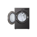 LG Black Steel 7.4 cu. ft. Ultra Large Capacity Smart Front Load Dryer with Built-In Intelligence & TurboSteam® - DLEX6700B