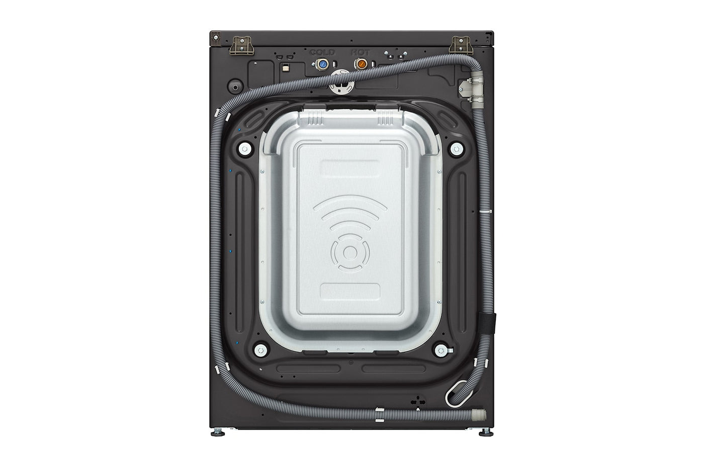 LG Black Steel 5.8 cu. ft. Front Load Washer with AI DD™ 2.0 and LCD Knob - WM6700HBA