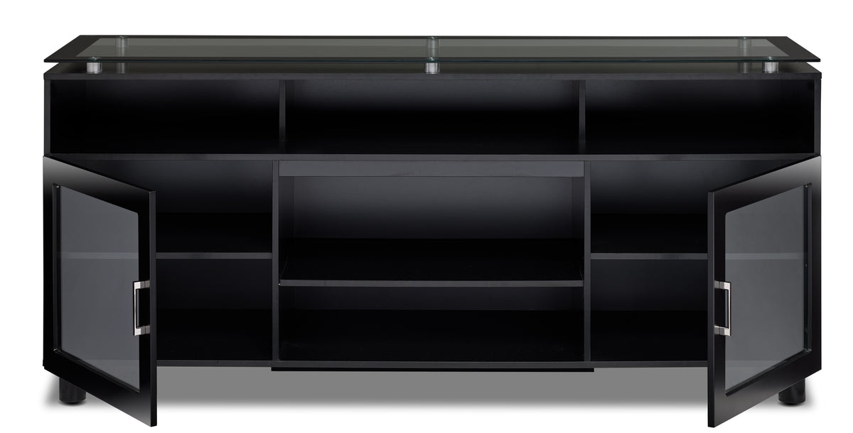 Damien Flat Panel Television Stand Black Leon's