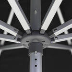 Oca 9' Octagon Outdoor Umbrella - Seashell White/Brushed Aluminum