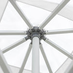 Oca 7.5' Square Outdoor Umbrella - Vermillion Red/Brushed Aluminum