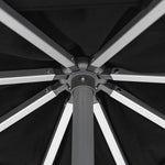 Oca 9' Octagon Outdoor Umbrella - Seashell White/Brushed Aluminum