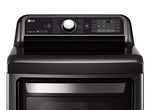 LG Black Steel TurboSteam™ Electric Dryer with EasyLoad™ Dual-opening Door (7.3 Cu.Ft.) - DLEX7900BE