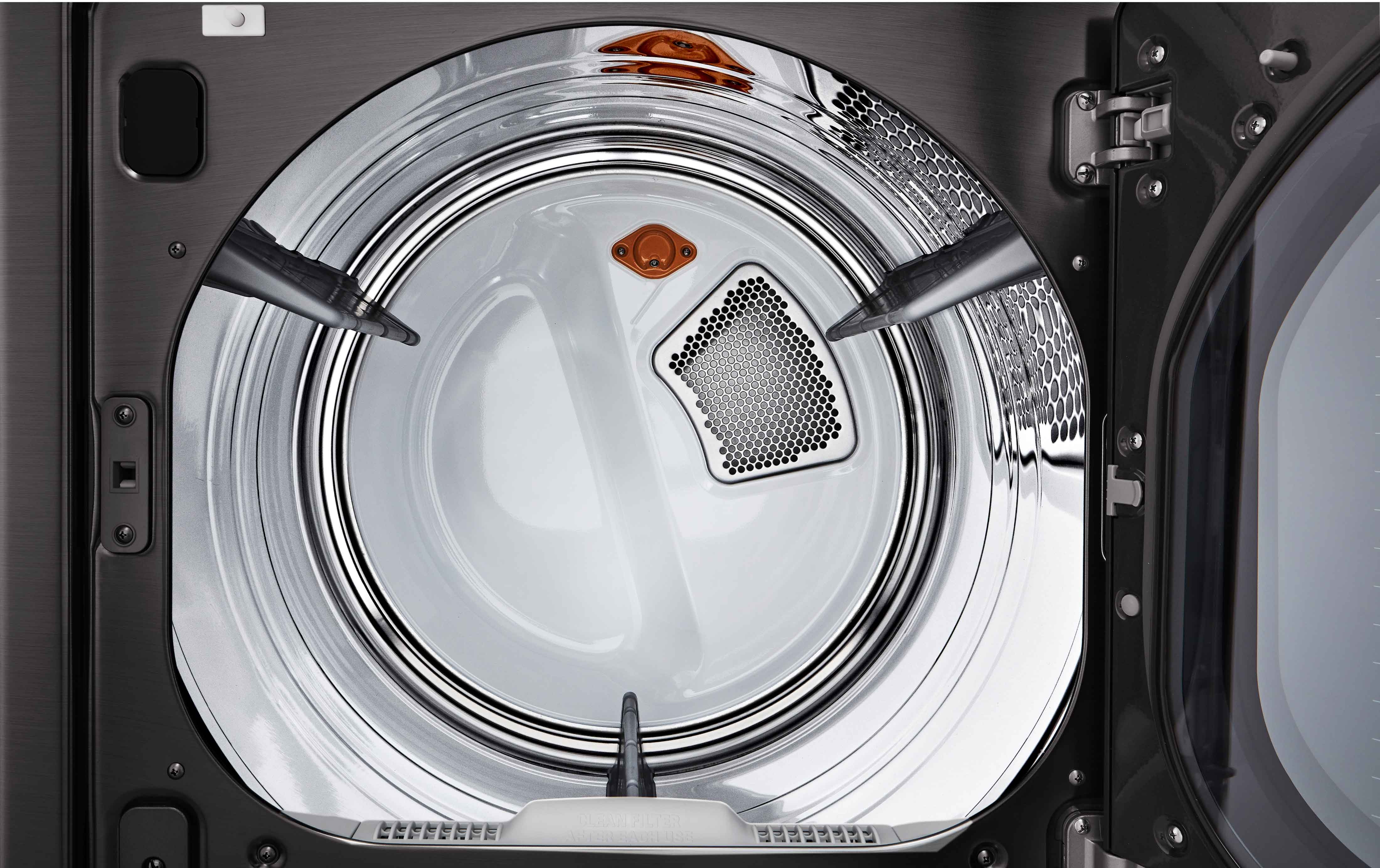LG Black Steel TurboSteam™ Electric Dryer with EasyLoad™ Dual-opening Door (7.3 Cu.Ft.) - DLEX7900BE