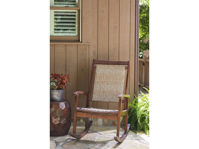 Emani Outdoor Rocking Chair - Brown