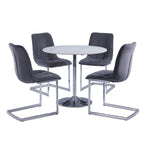 Elly II 5-Piece Dining Set - White/Grey