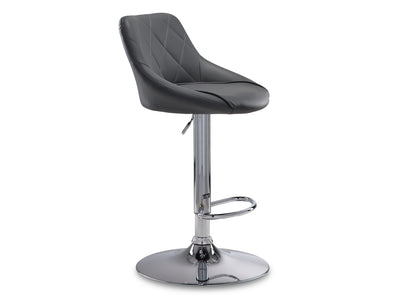 Esma Bar Height Stool - Grey, Chrome