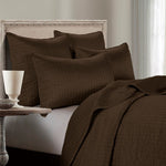 Kittery Satin Full / Queen 3 Pc. Quilt Set - Brown