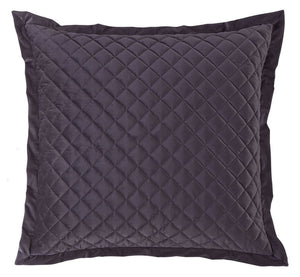 Grudina Velvet Diamond Quilted 27 X 27 Euro Sham - Amethyst