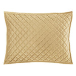 Grudina Velvet Diamond Quilted 34 X 34 Standard Pillow Sham Set - Gold