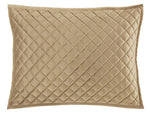 Grudina Velvet Diamond Quilted 34 X 34 Standard Pillow Sham Set - Gray