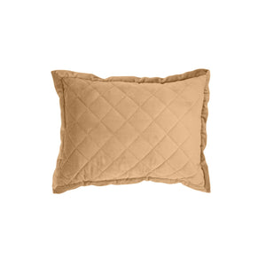 Camden Diamond Stitch Velvet Pillow - Gold