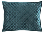 Grudina Velvet Diamond Queen Quilt Set - Teal
