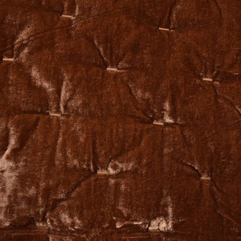 Sierpnia Silk Look Velvet Twin Quilt - Copper Brown