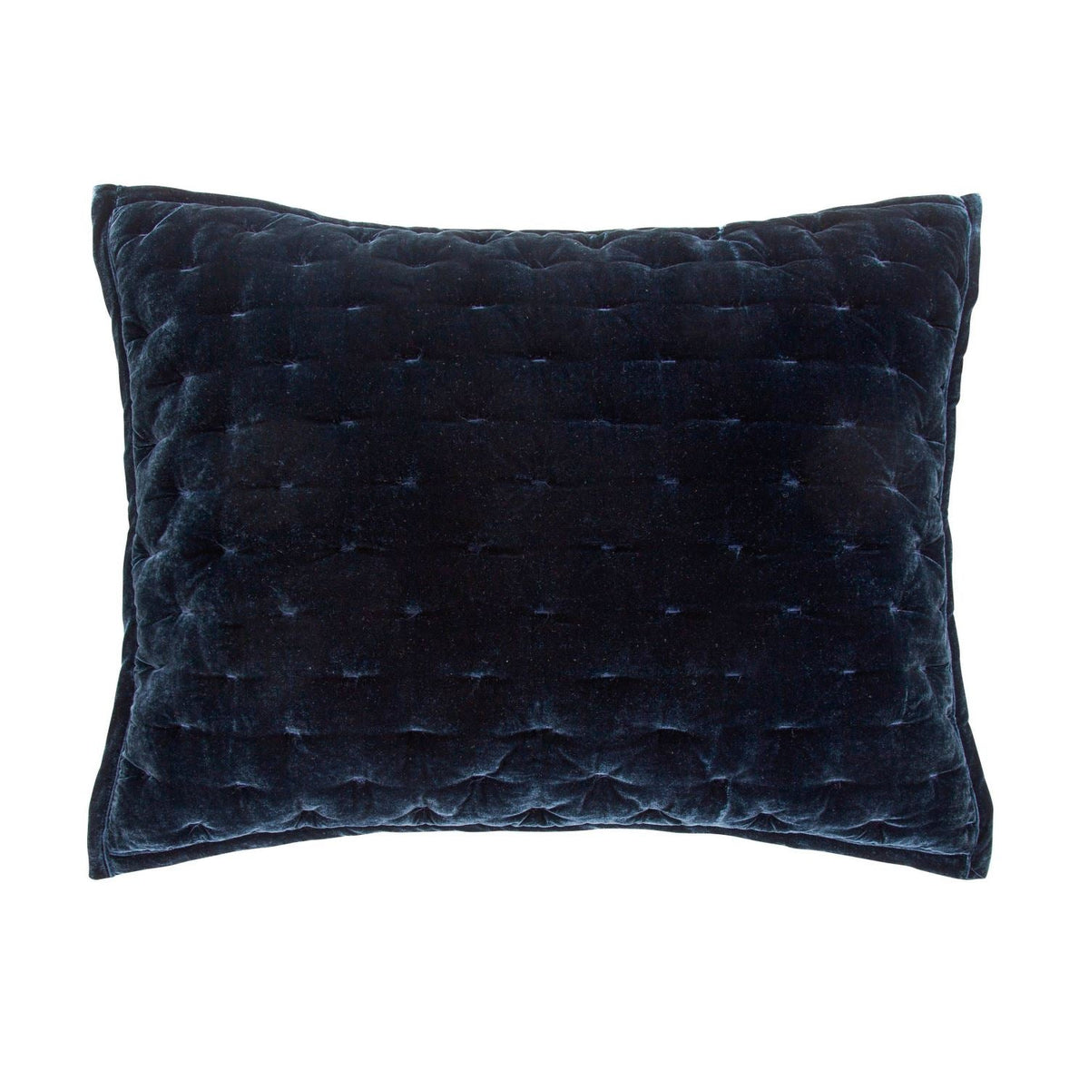 Sierpnia 3-Piece Silk Look Velvet King Quilt Set - Midnight Blue
