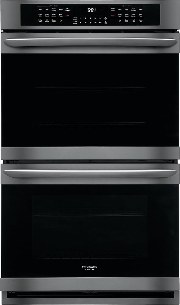Frigidaire Gallery Black Stainless 30" Electric Double Wall Oven (10.2 Cu.ft)- FGET3066UD