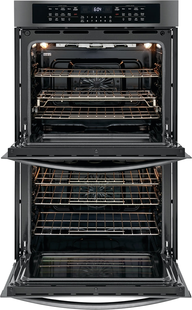 Frigidaire Gallery Black Stainless 30" Electric Double Wall Oven (10.2 Cu.ft)- FGET3066UD