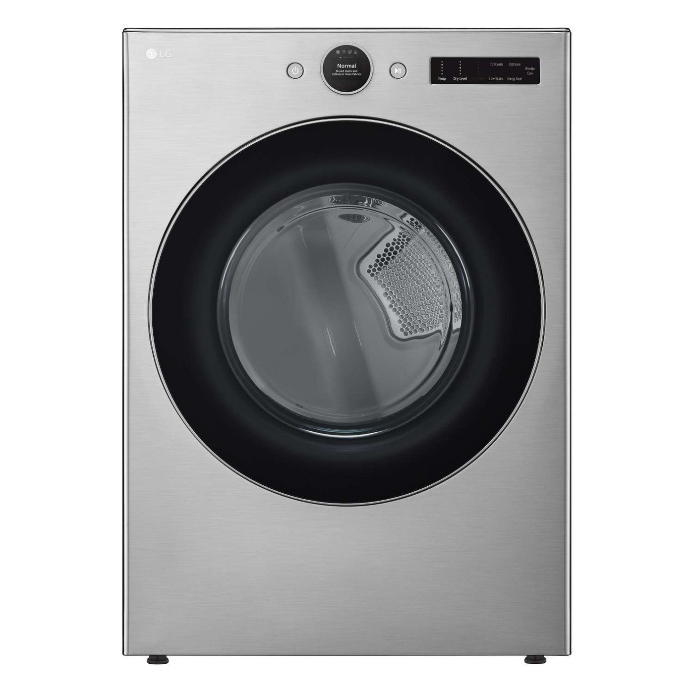 LG Graphite Steel 7.4 cu. ft. Ultra Large Capacity Smart Front Load Dryer with Built-In Intelligence & TurboSteam® - DLEX5500V