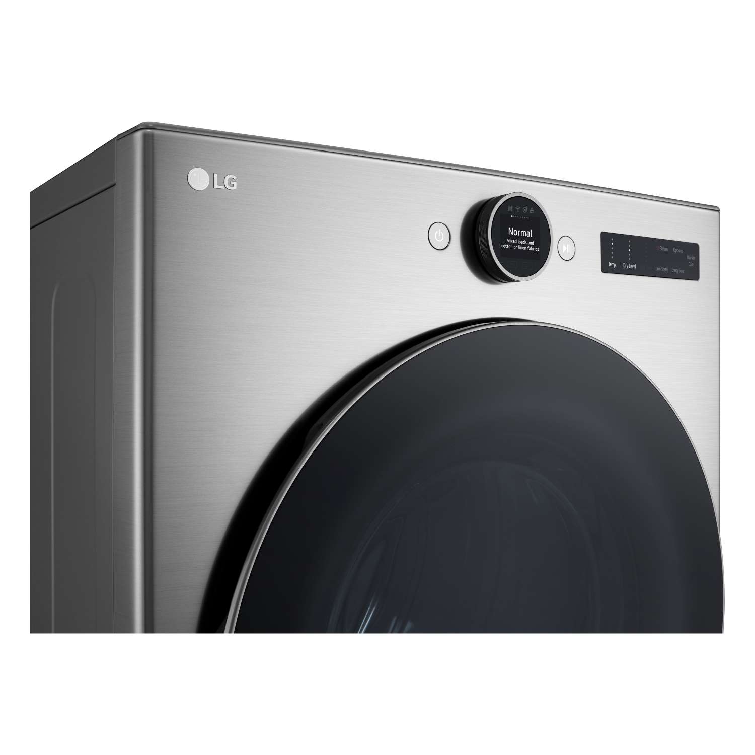 LG Graphite Steel 7.4 cu. ft. Ultra Large Capacity Smart Front Load Dryer with Built-In Intelligence & TurboSteam® - DLEX5500V