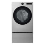 LG Graphite Steel 7.4 cu. ft. Ultra Large Capacity Smart Front Load Dryer with Built-In Intelligence & TurboSteam® - DLEX5500V