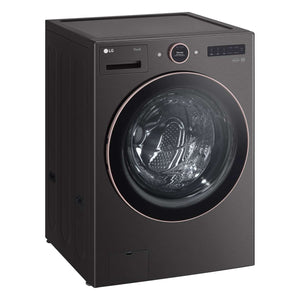 LG Black Steel Front Load Washer Mega Capacity with AI DD™ and LCD Knob (5.8 cu. ft.) - WM6500HBA