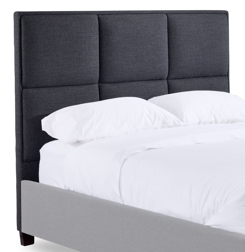 Flair Queen Headboard Grey Leon's