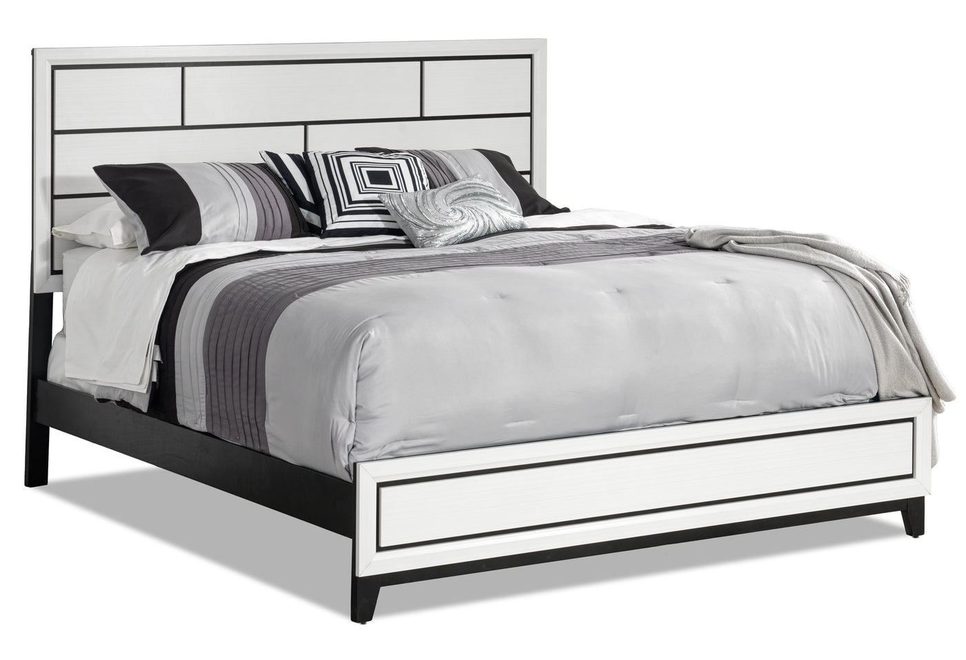 Frost 5-Piece King Bedroom Package - White, Black