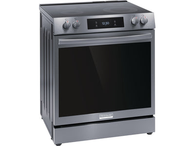 Frigidaire Gallery Smudge-Proof® Black Stainless Steel 30" Electric Range with Front Control (6.2 Cu. Ft.) - GCFE306CBD