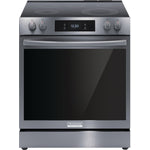 Frigidaire Gallery Smudge-Proof® Black Stainless Steel 30" Electric Range with Front Control (6.2 Cu. Ft.) - GCFE306CBD