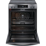 Frigidaire Gallery Smudge-Proof® Black Stainless Steel 30" Electric Range with Front Control (6.2 Cu. Ft.) - GCFE306CBD