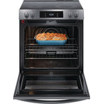 Frigidaire Gallery Smudge-Proof® Black Stainless Steel 30" Electric Range with Front Control (6.2 Cu. Ft.) - GCFE306CBD