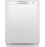 GE White 24" Built-In Front Control Dishwasher - GDF510PGRWW