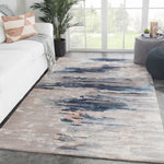 Ptolemaios XII Area Rug - 9' X 13' - Blue/Pink