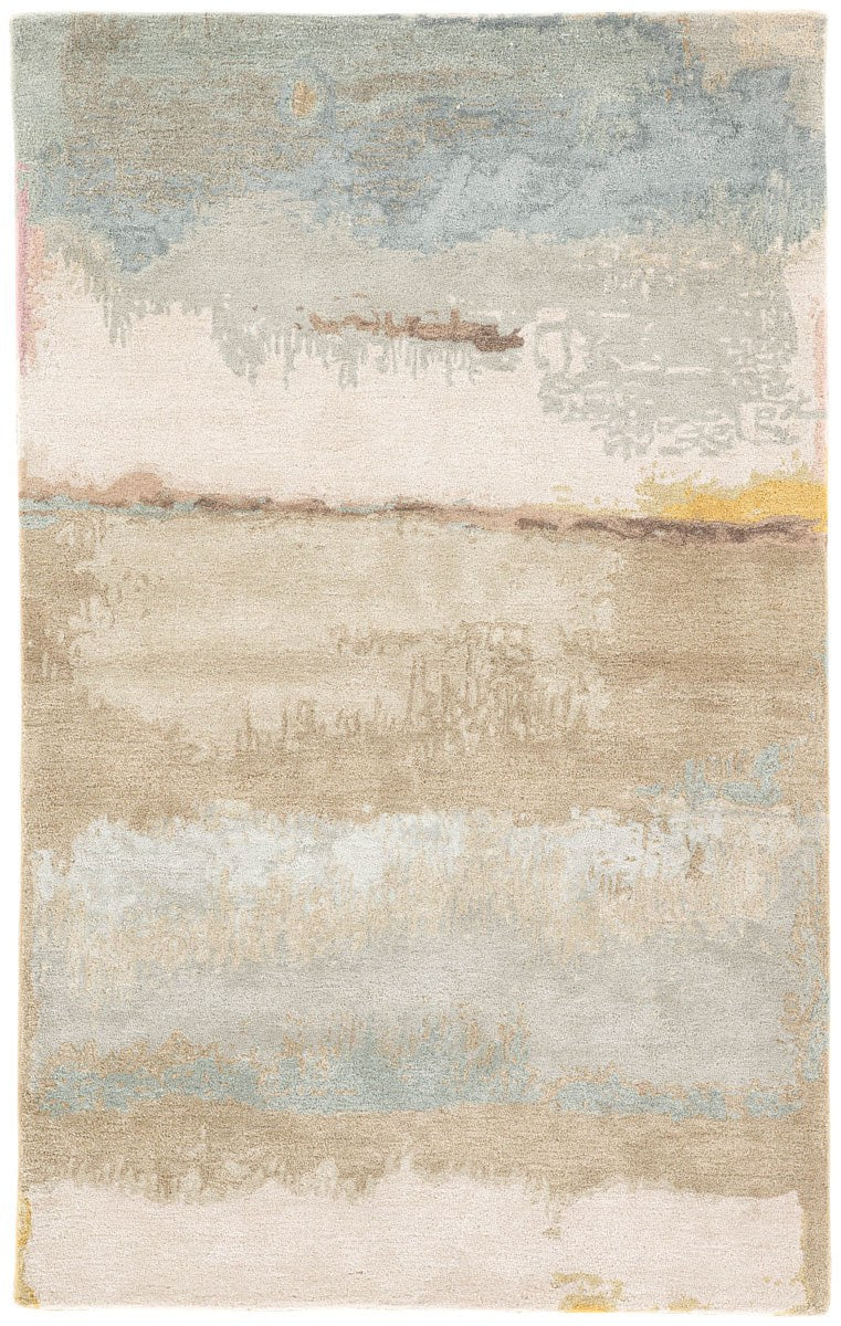 Ptolemaios IX Area Rug - 9' X 13' - Tan/Yellow