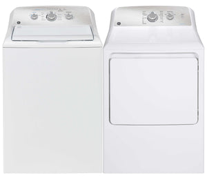 GE White Top-Load Washer (4.4 cu. ft) & Electric Dryer (7.2 cu. ft.) - GTW331BMRWS/GTD40EBMRWS