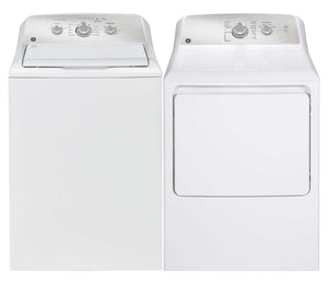 GE White Top-Load Washer (4.4 cu. ft.) & Gas Dryer 7.2 cu. ft.) - GTW331BMRWS/GTD40GBMRWS